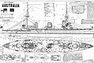 Образец чертежа: линейный крейсер Австралия, Британия